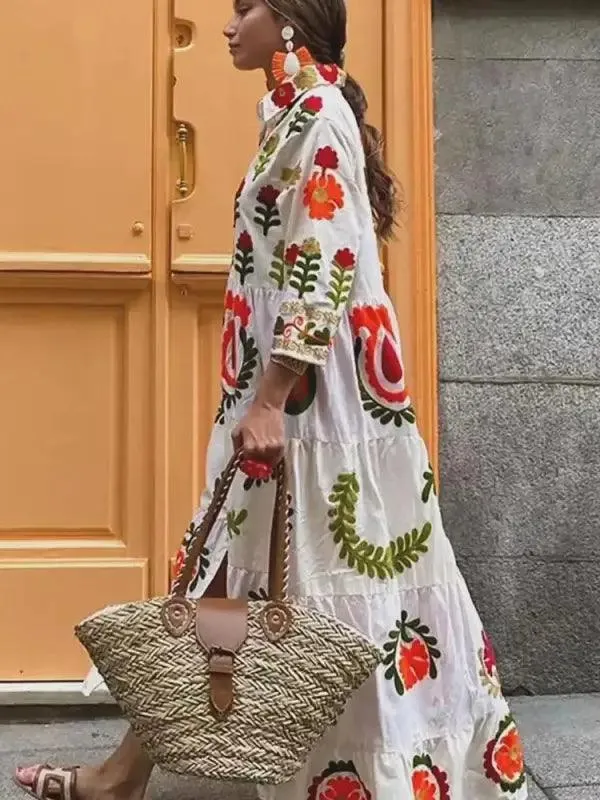 2024 Boho Summer Bliss Maxi Dress for Effortless Summer Style