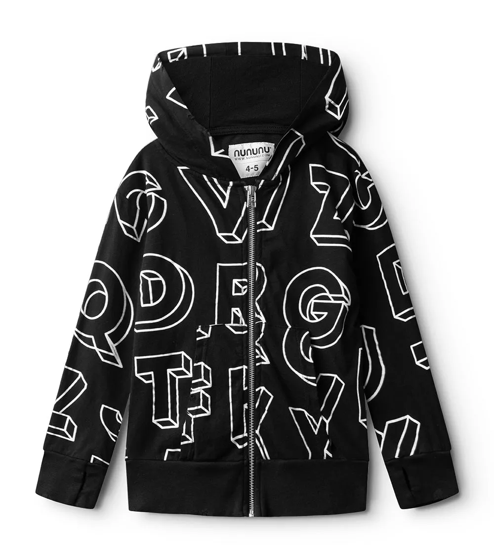 a-z light zip hoodie