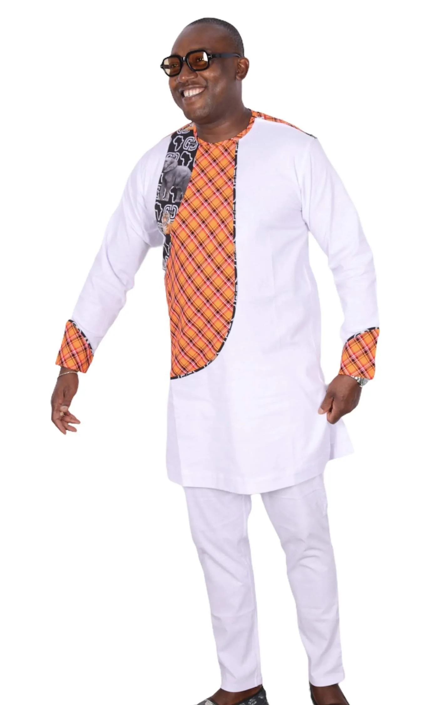 African Senator Style White