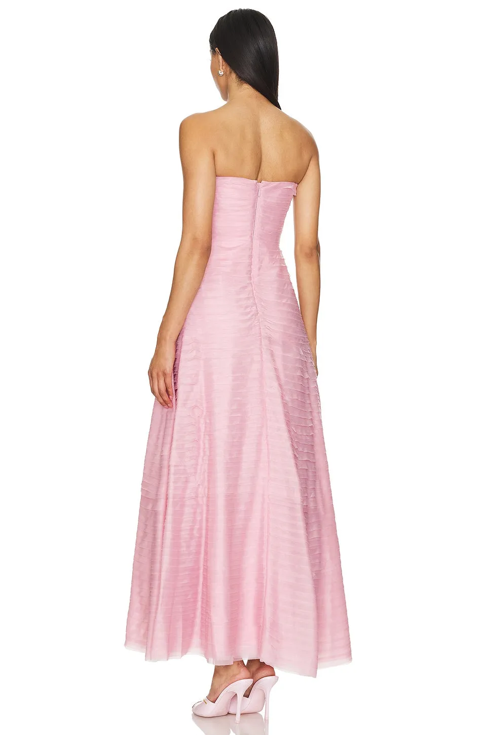 Aje Soundscape Strapless Ruffled Maxi Dress Size 14