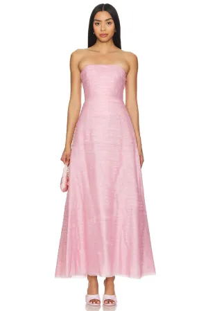 Aje Soundscape Strapless Ruffled Maxi Dress Size 14