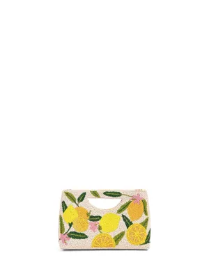 America & Beyond Lemon-Beaded Clutch Bag - Brands We Love