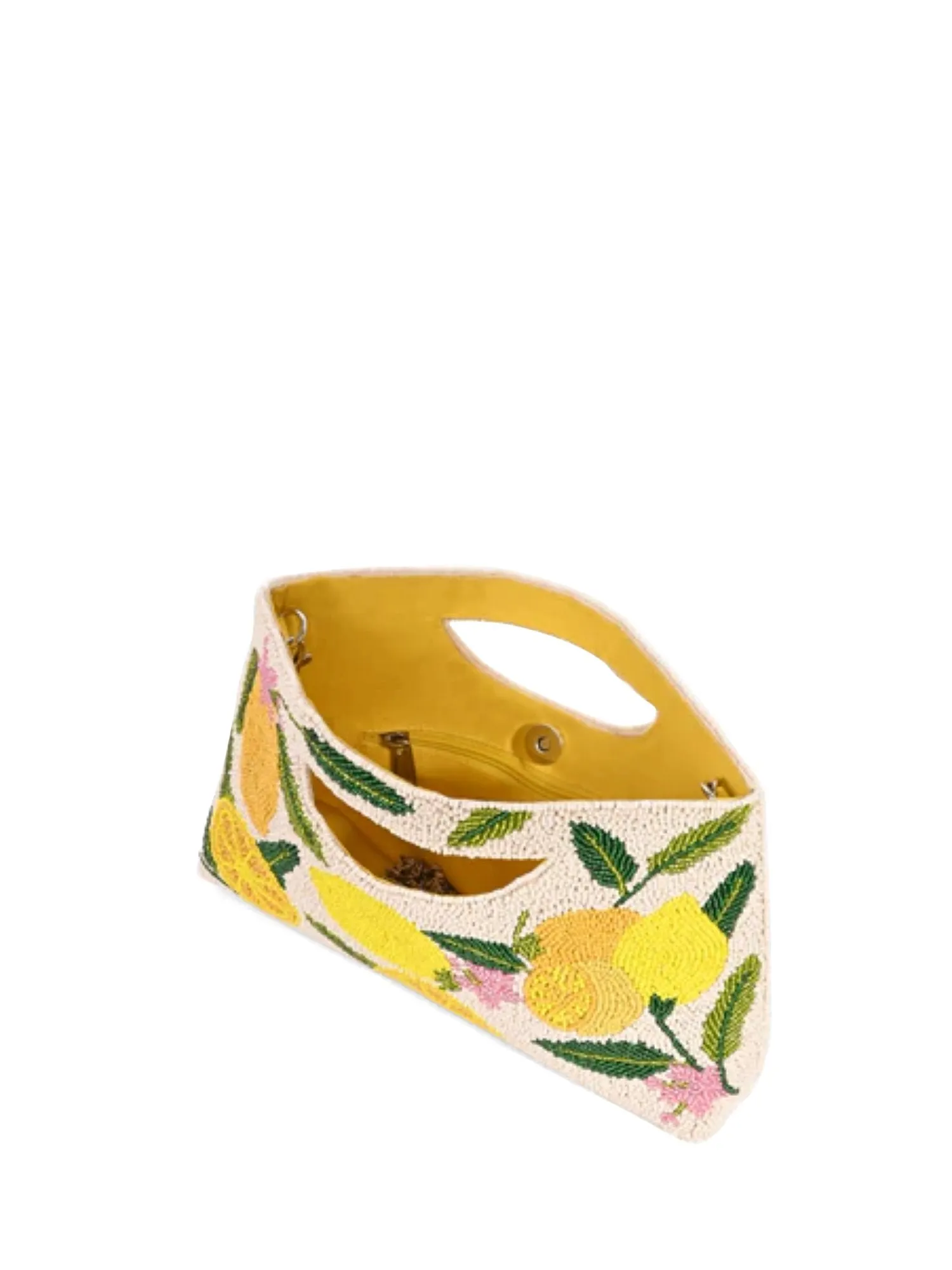 America & Beyond Lemon-Beaded Clutch Bag - Brands We Love