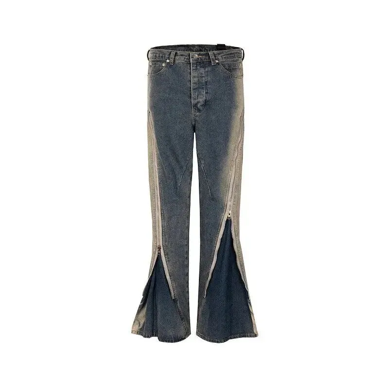 Blue Flare Jean Wide Leg Pant