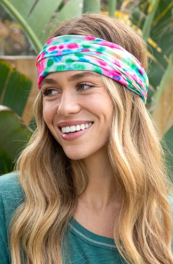 Boho Bandeau Spring Rainbow Tie Dye