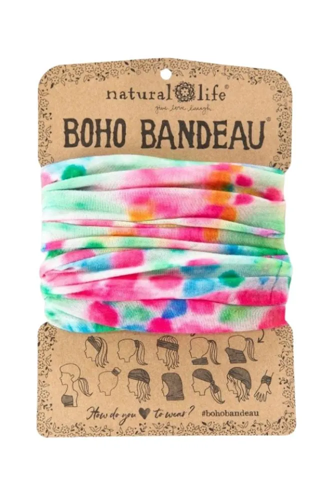 Boho Bandeau Spring Rainbow Tie Dye