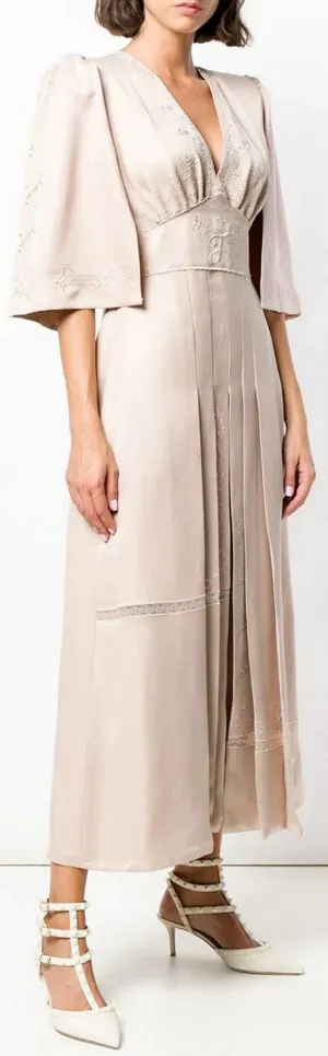 Cape Style Sleeves Dress, Light Pink