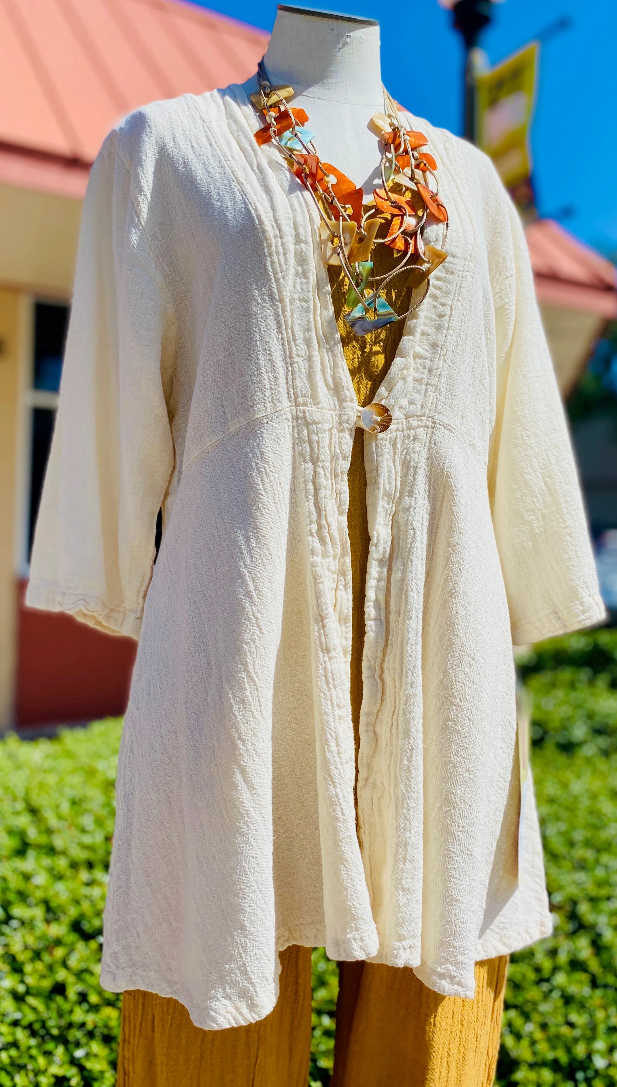 Chinatown Elbow Length Cotton Gauze Jacket