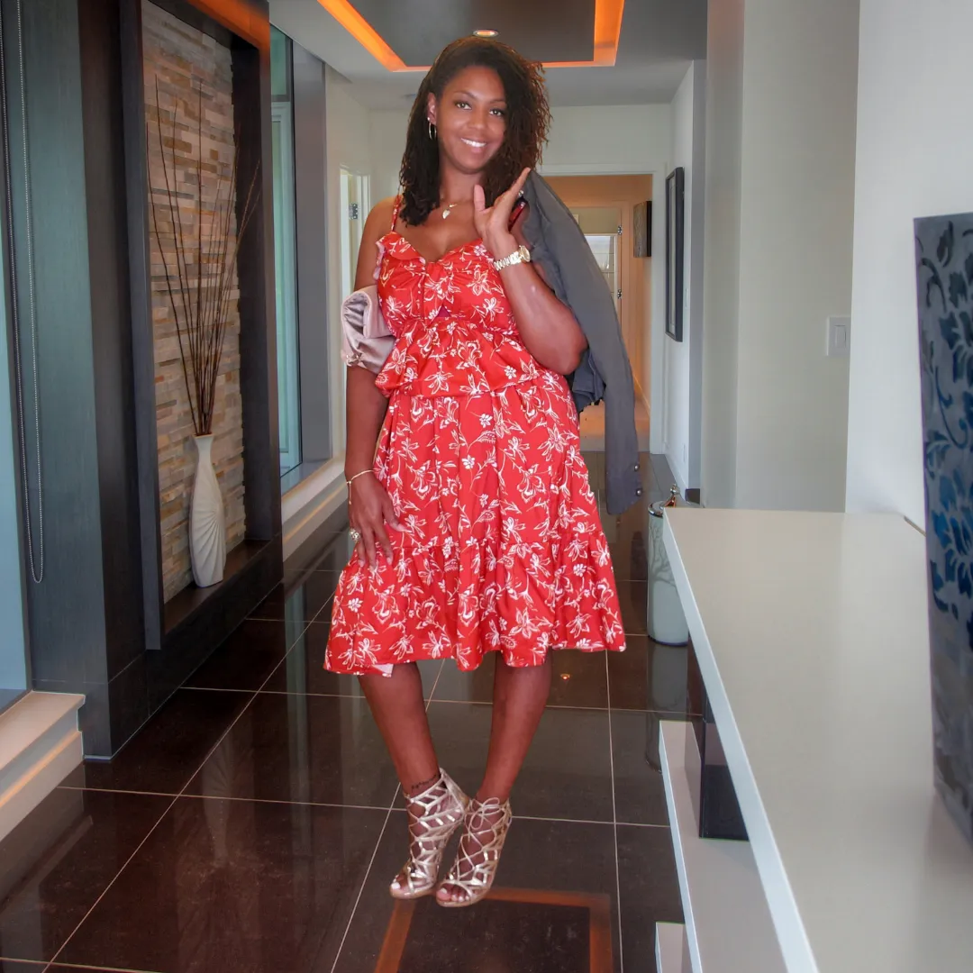 Crimson Floral Print Cami Dress - Mommy & Me