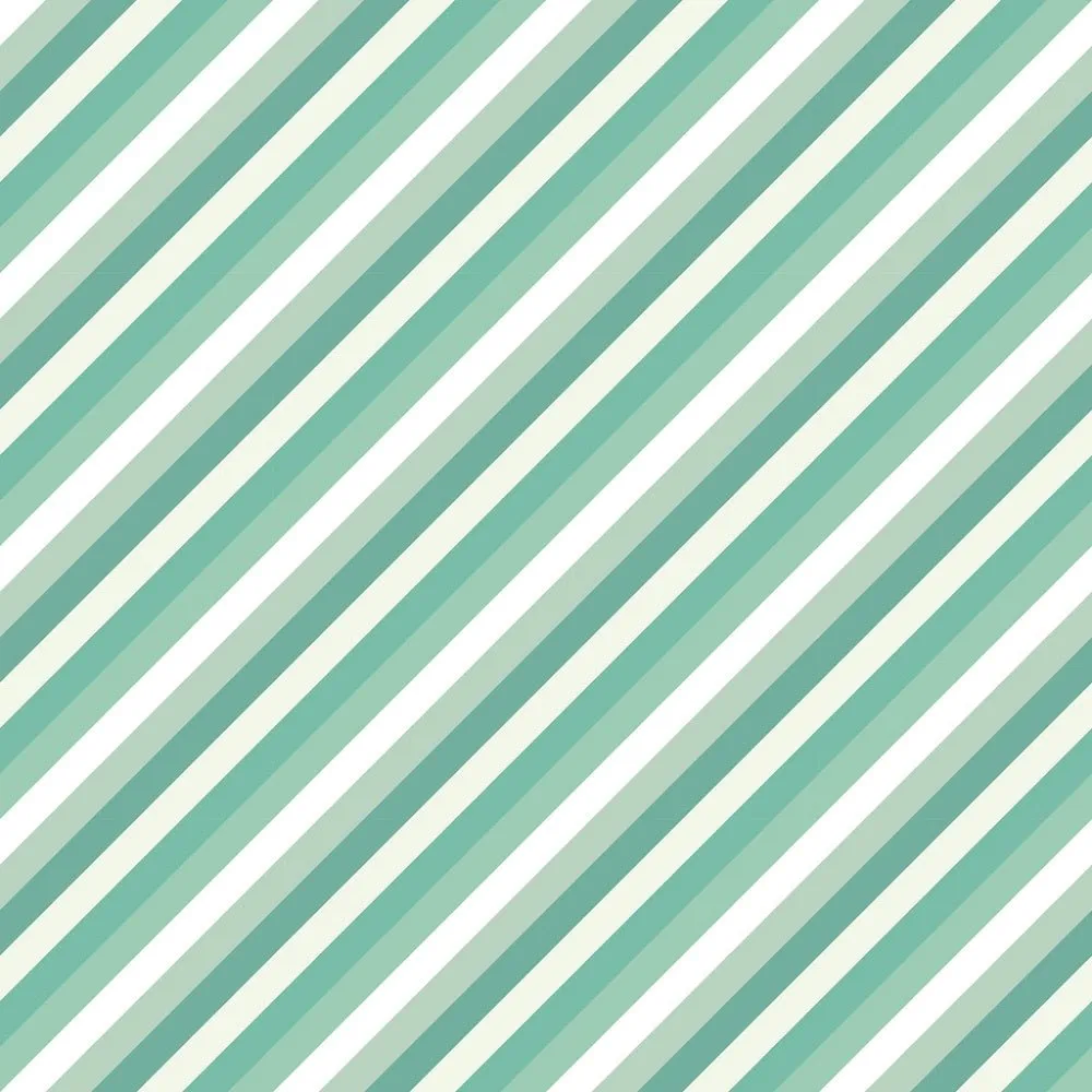 Diagonal Stripe Fabric - Shades of Teal