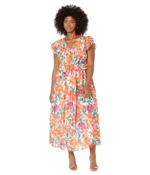 Dress Maggy London, Plus Size Maxi with Ruffle Sleeves