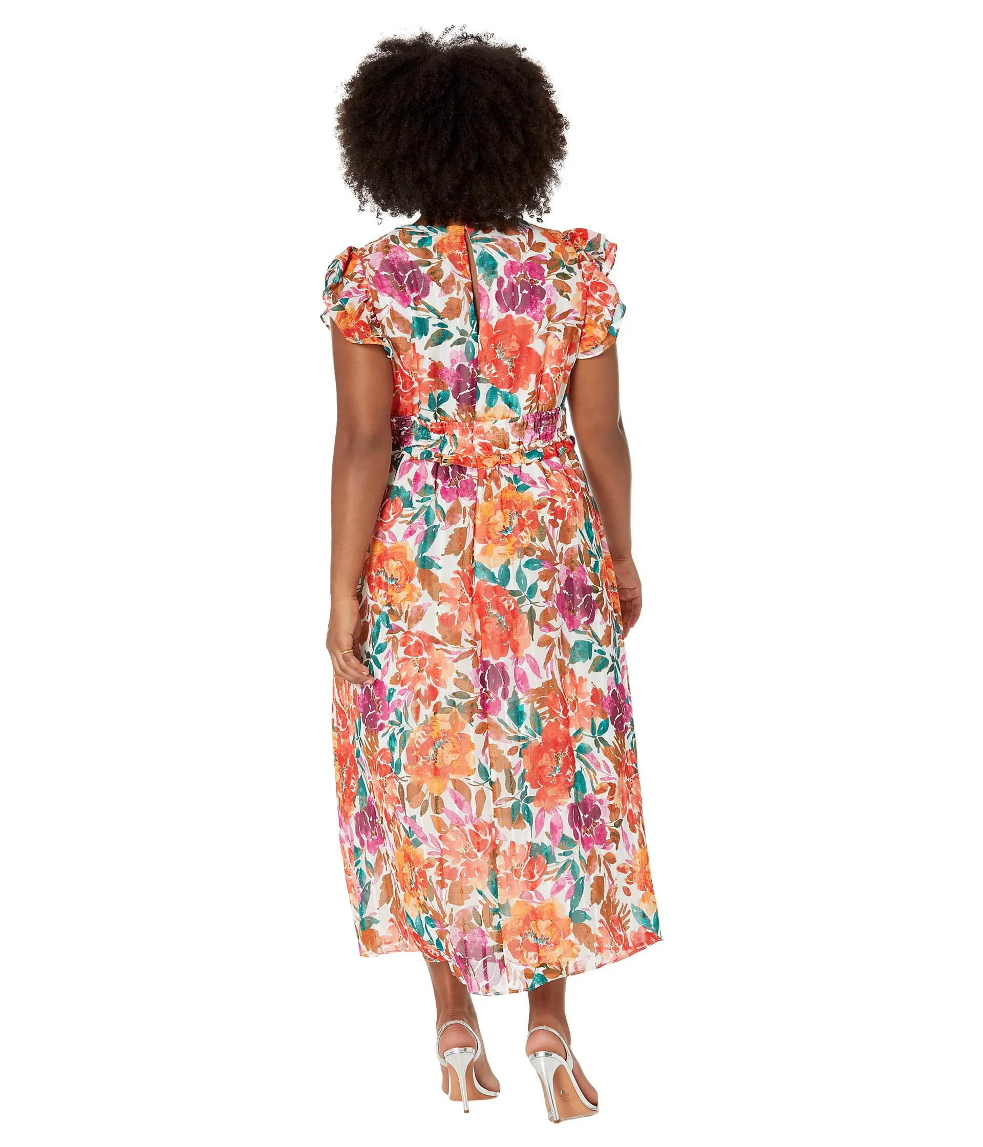 Dress Maggy London, Plus Size Maxi with Ruffle Sleeves