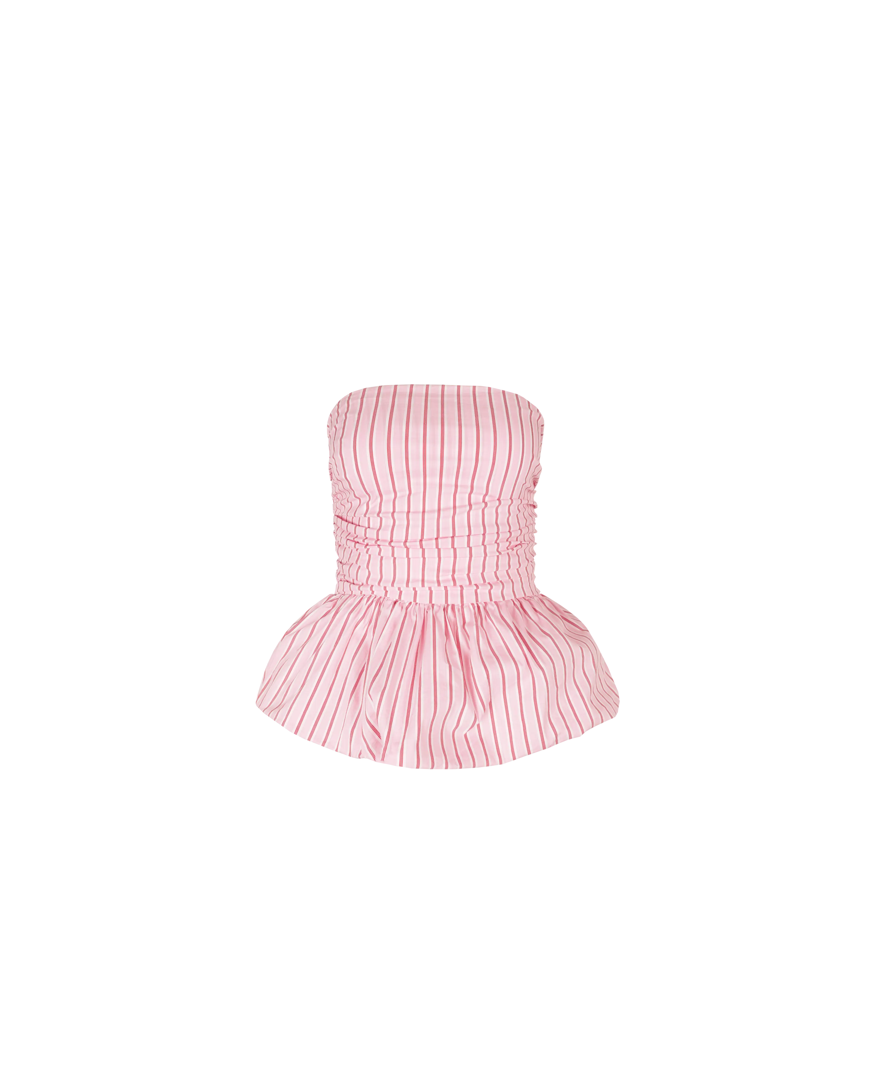 EDDIE BODICE PINK RED STRIPE