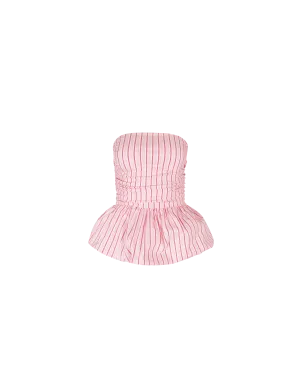 EDDIE BODICE PINK RED STRIPE