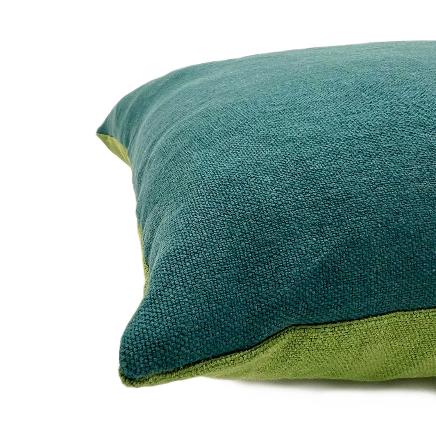 Elba Linen Cushion Mantis/Petrol