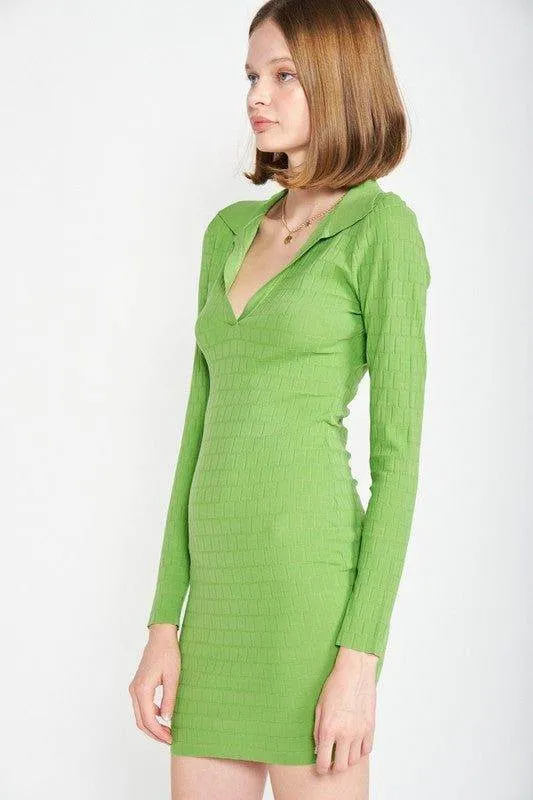 Emory Park | Bodycon Collared Min Dress