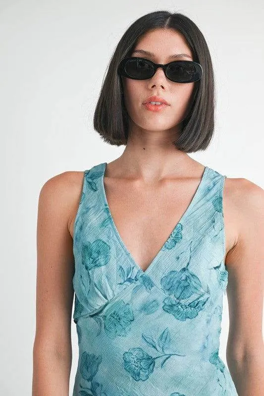 Emory Park Floral V Neck Mini Slip Dress