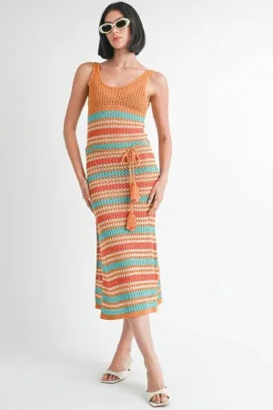 Emory Park Scoop Neck Crochet Maxi Dress
