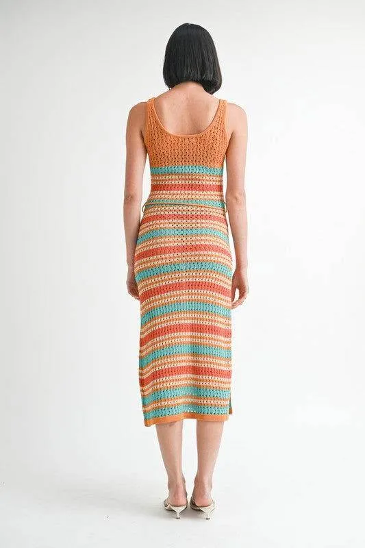 Emory Park Scoop Neck Crochet Maxi Dress