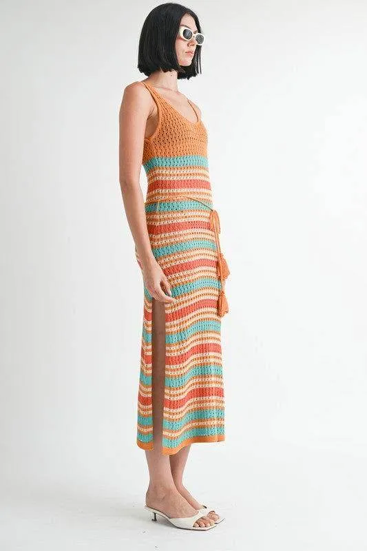 Emory Park Scoop Neck Crochet Maxi Dress