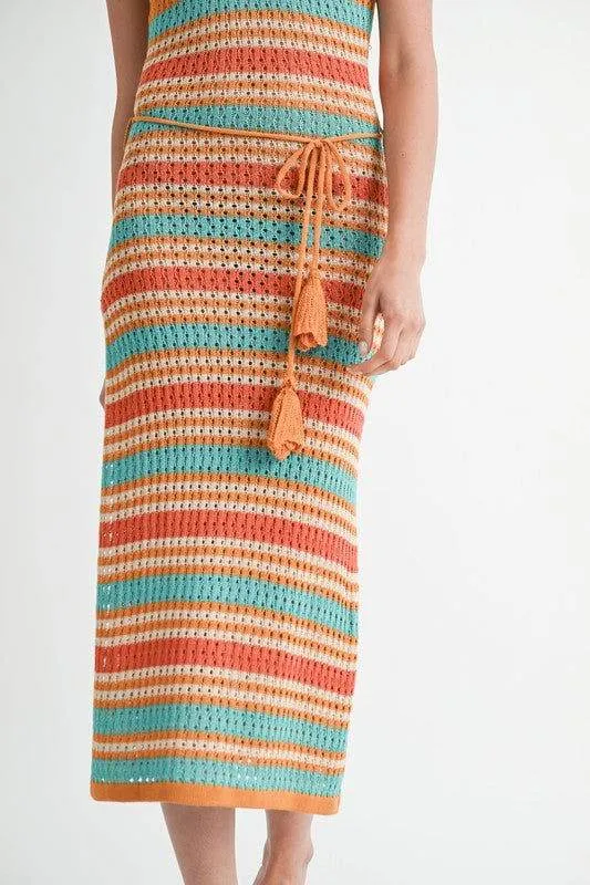 Emory Park Scoop Neck Crochet Maxi Dress