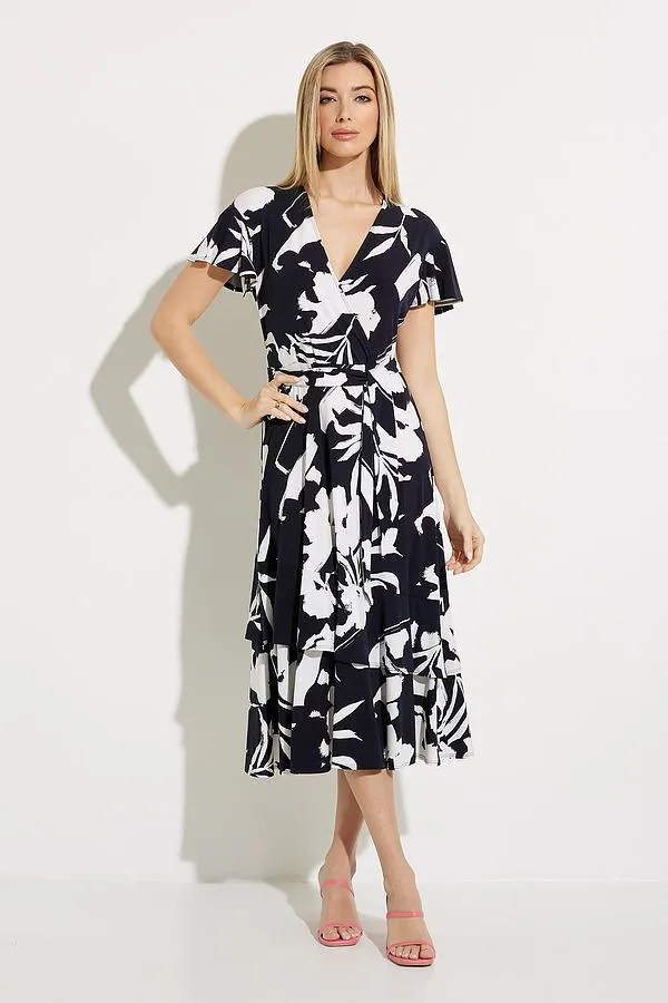 FINAL SALE MELINDA MIDNIGHT BLUE AND VANILLA FIT AND FLARE DRESS - JOSEPH RIBKOFF  231047