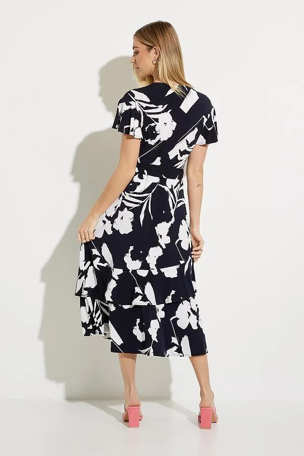 FINAL SALE MELINDA MIDNIGHT BLUE AND VANILLA FIT AND FLARE DRESS - JOSEPH RIBKOFF  231047