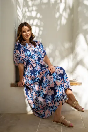 FINAL SALE Roamer Midi Dress in Floral Harvest