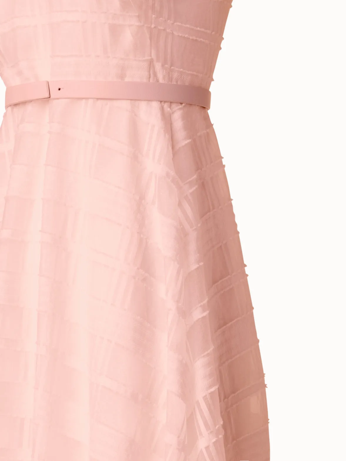 Fit-and-Flare Midi Dress in Cotton Organza