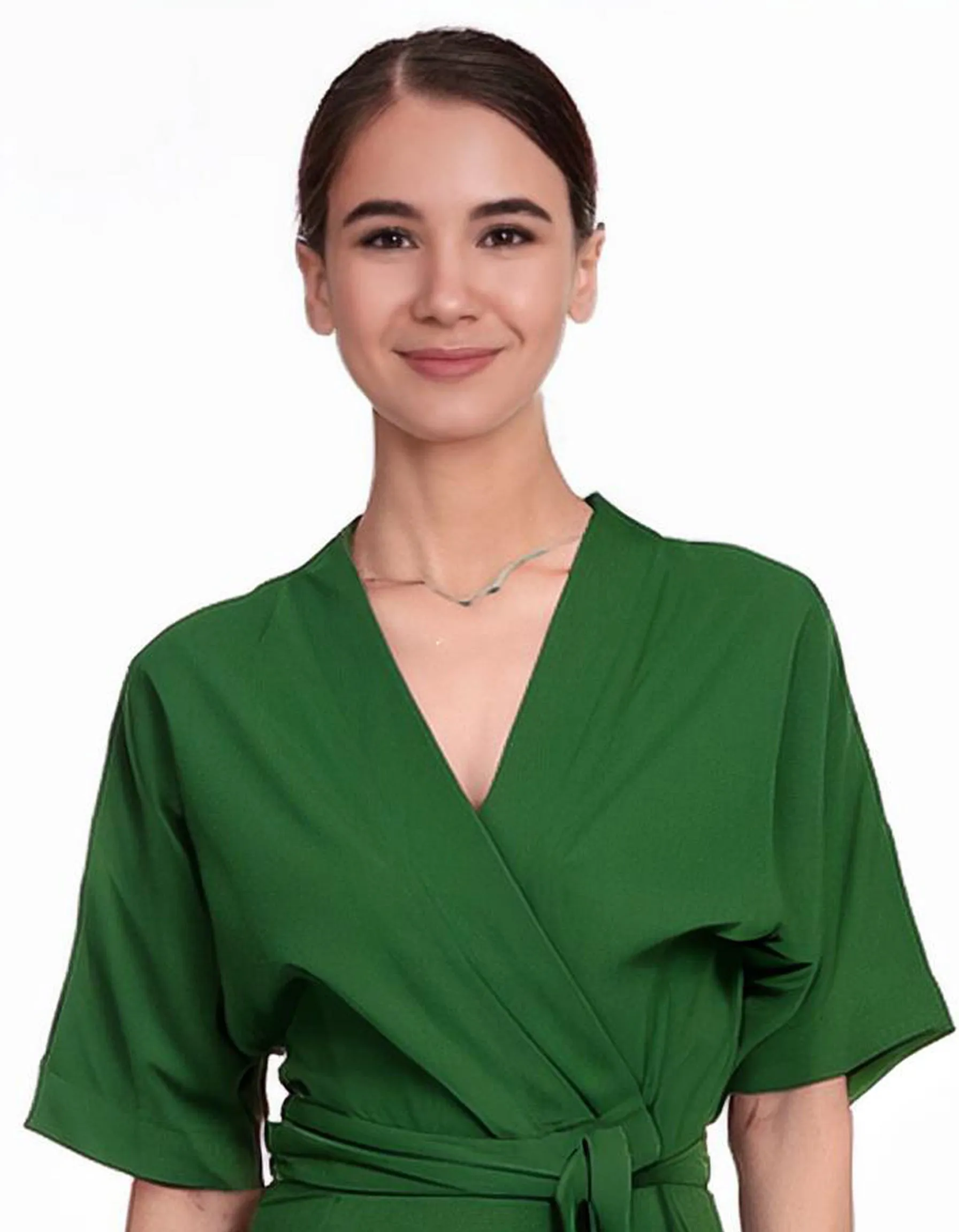 Forest Green Maxi Wrap Dress