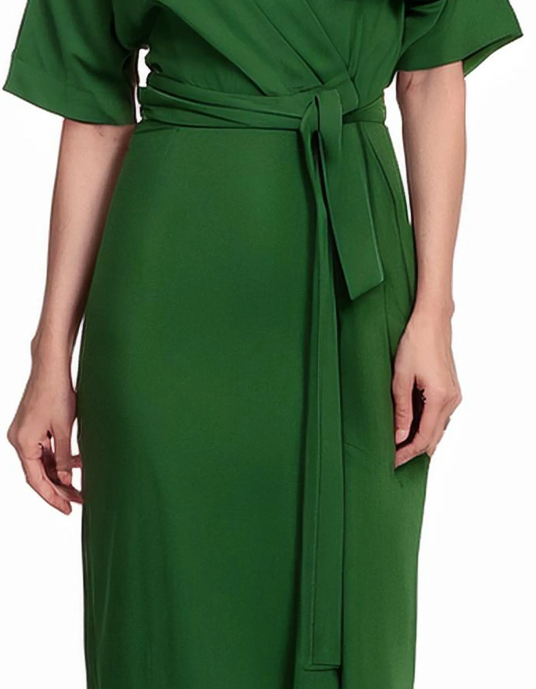 Forest Green Maxi Wrap Dress