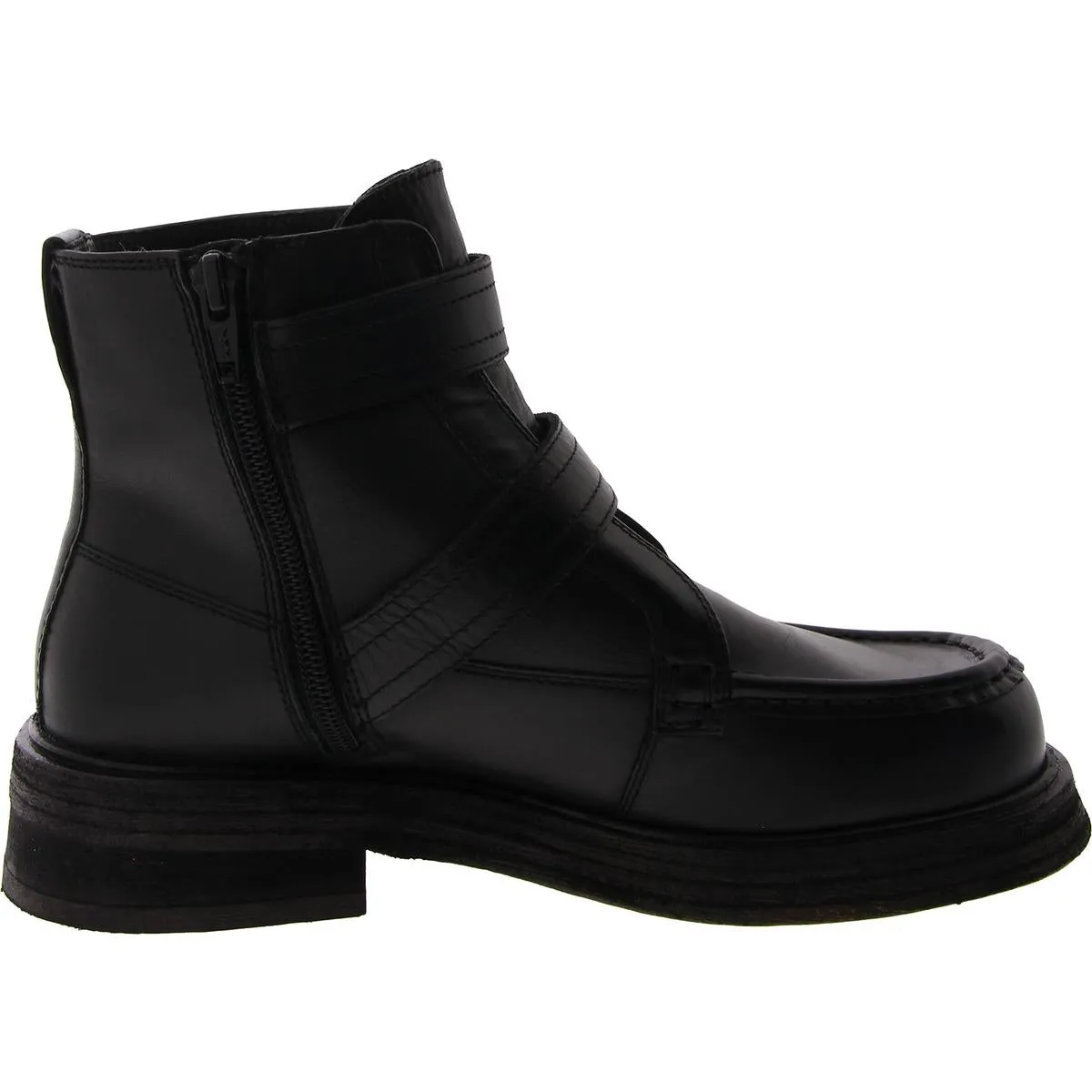 Free People Womens Isla Leather Buckle Motorcycle Boots