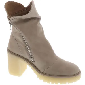 Free People Womens Jack Zip Leather Block Heel Ankle Boots