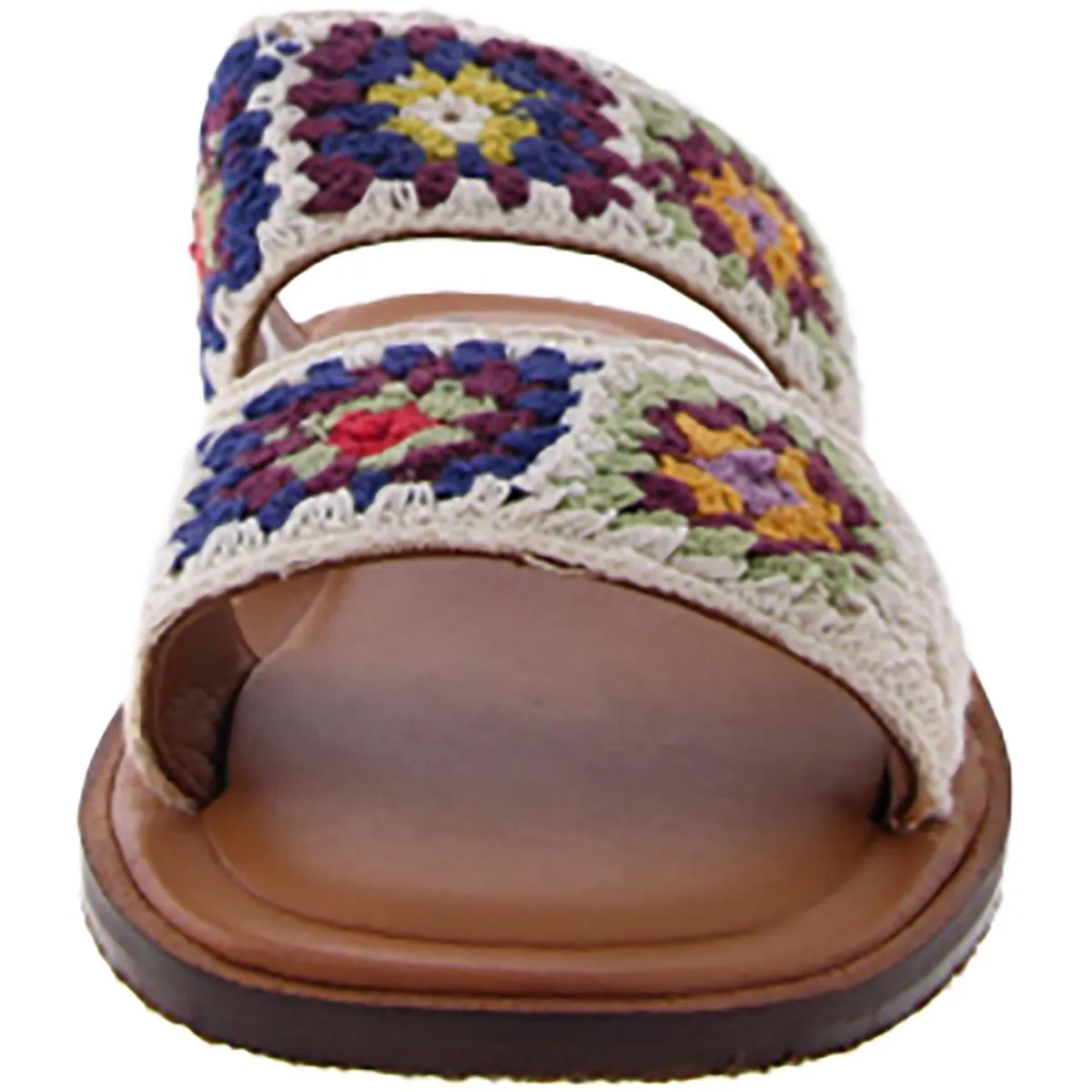 Free People Womens Juliet Crochet Slip On Slide Sandals