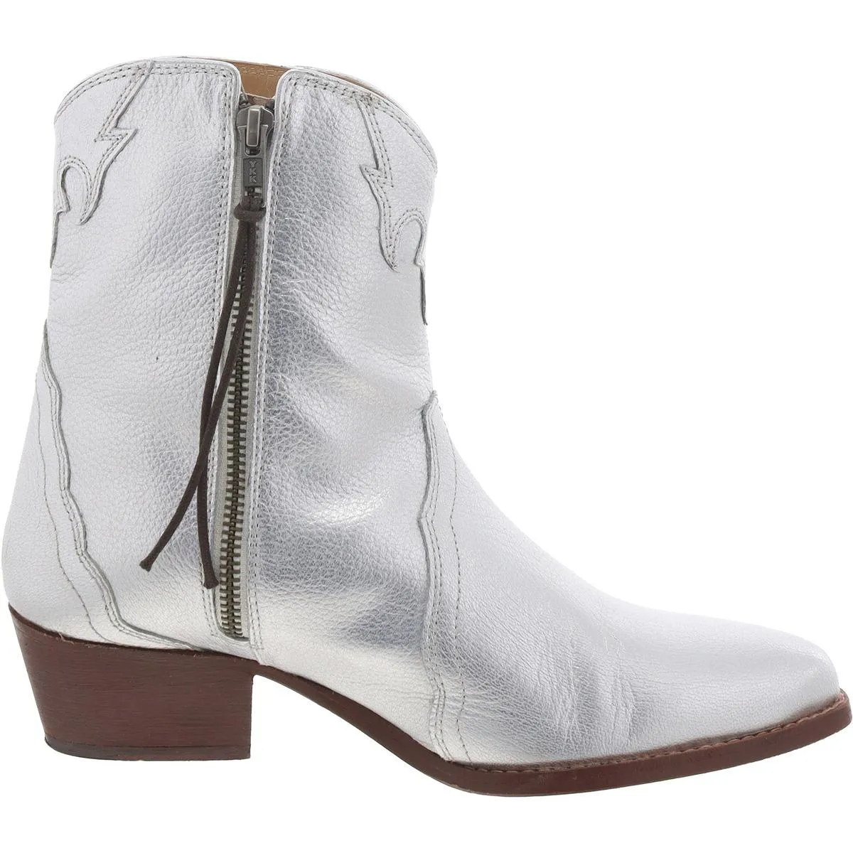 Free People Womens Leather Block Heel Cowboy, Western Boots