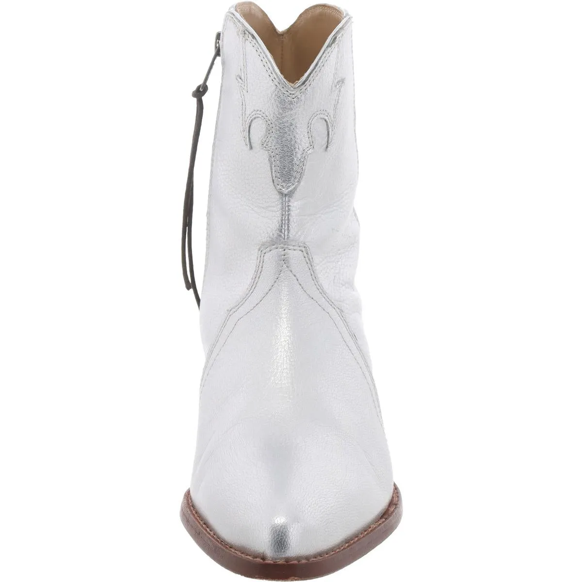Free People Womens Leather Block Heel Cowboy, Western Boots