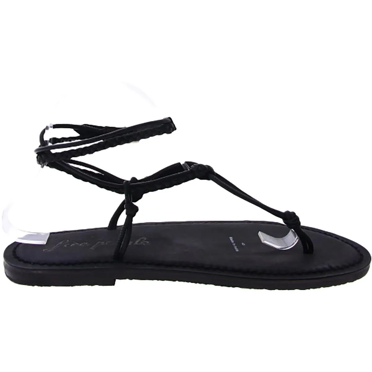 Free People Womens Leather Braided Thong Sandals