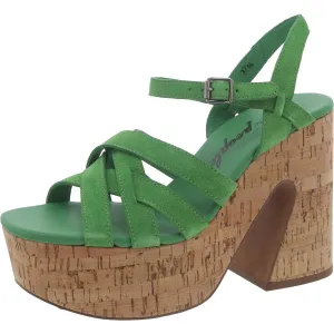 Free People Womens Lisbon MJ Suede Strappy Platform Sandals