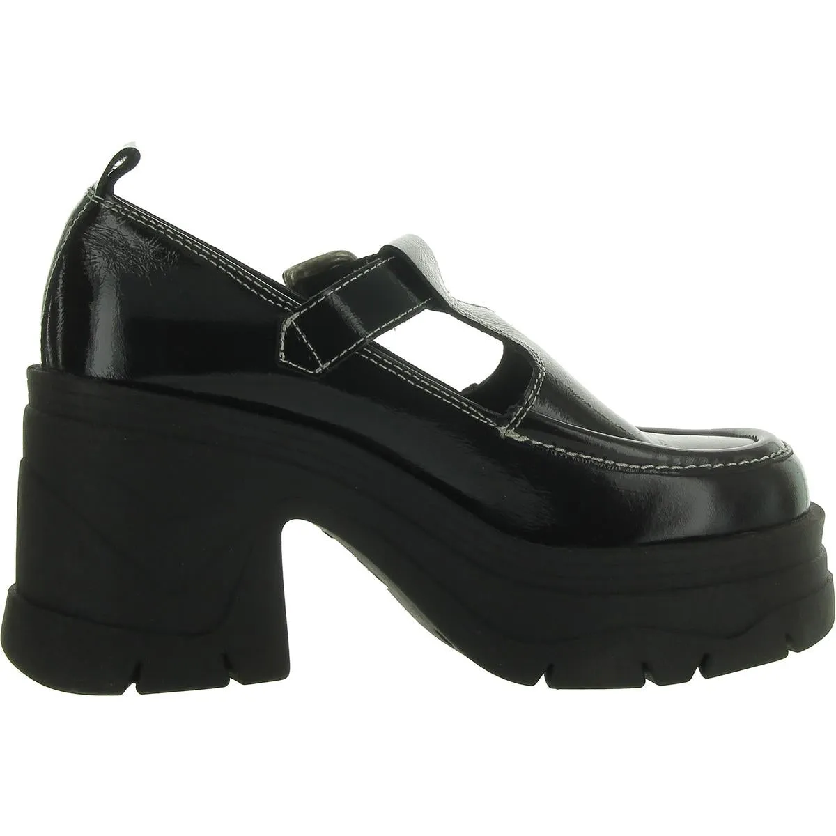 Free People Womens Mayla Patent Leather Slip On Mary Jane Heels