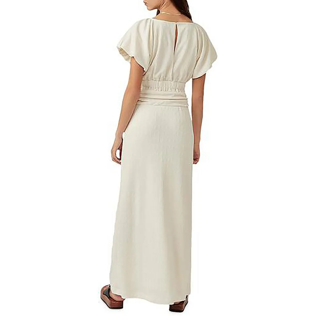 Free People Womens Short Sleeve Textured Blouse