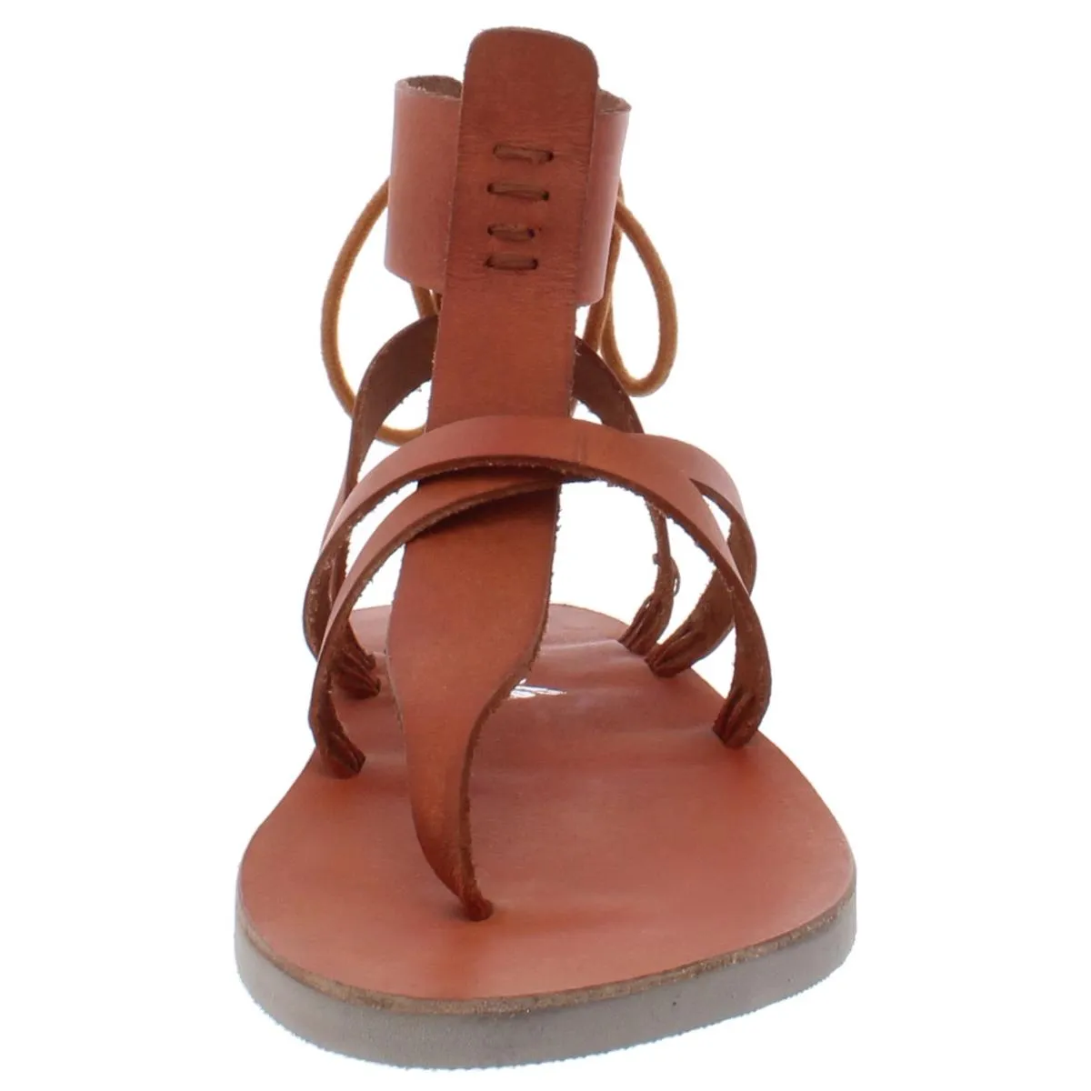 Free People Womens Vacation Day Wrap Faux Leather Flat Gladiator Sandals