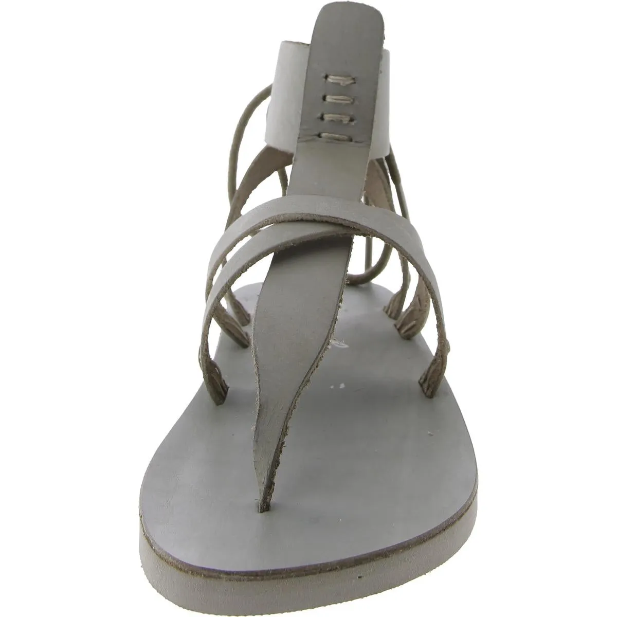 Free People Womens Vacation Day Wrap Faux Leather Flat Gladiator Sandals