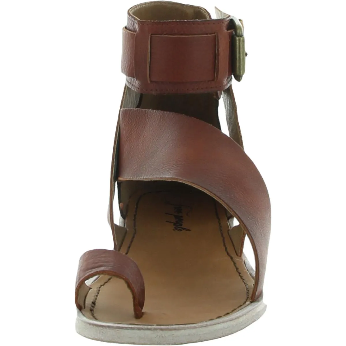 Free People Womens Vale Leather Ankle Strappy Sandals