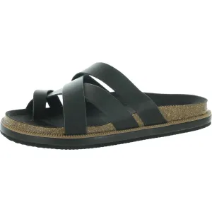 Free People Womens Ventura Leather Strappy Footbed Sandals