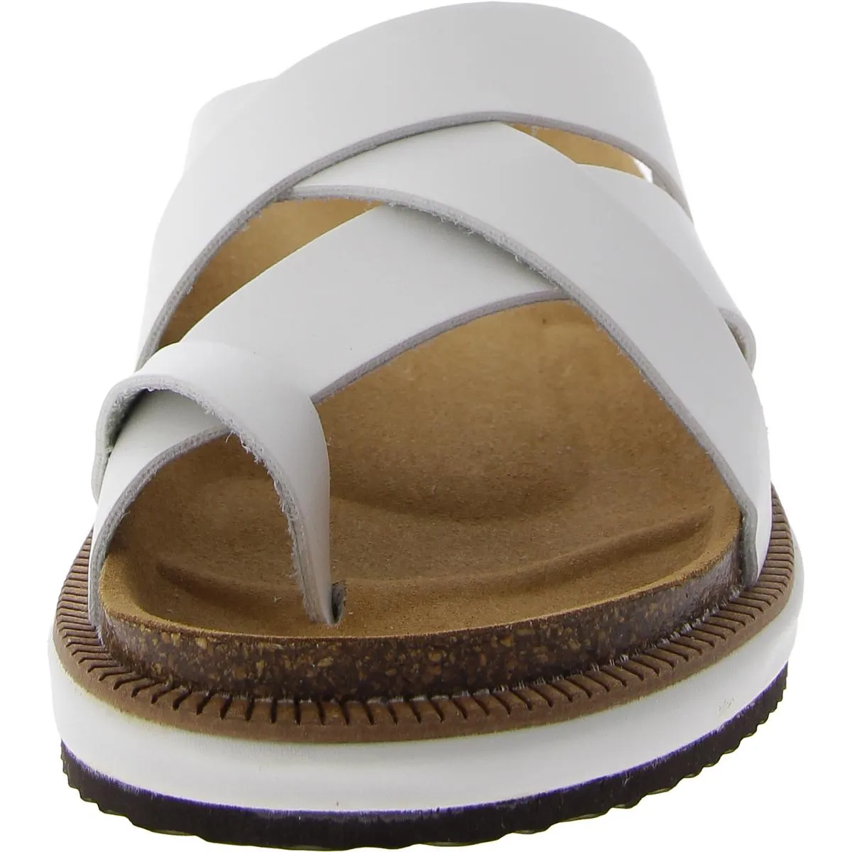 Free People Womens Ventura Leather Strappy Footbed Sandals