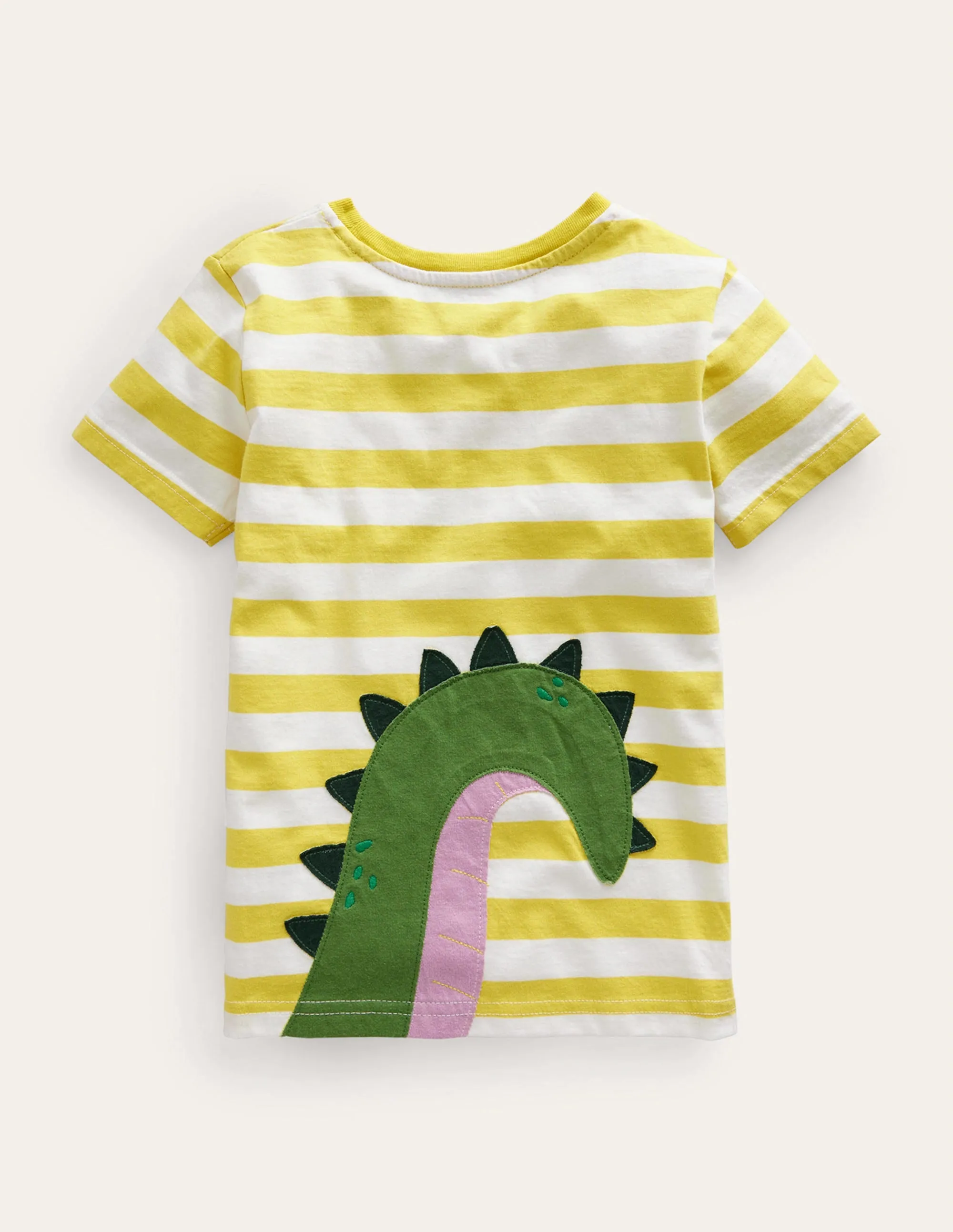 Front & Back Appliqué T-shirt-Green Crocodile