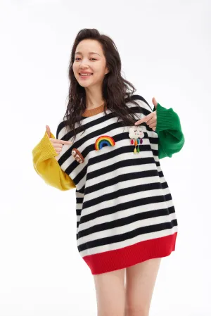 Fun Color Striped Sweater