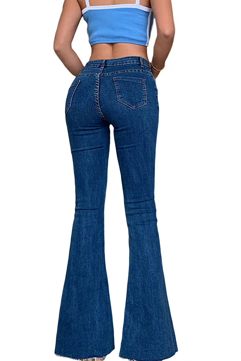 HWT1235 Retro Flare Jeans Pant