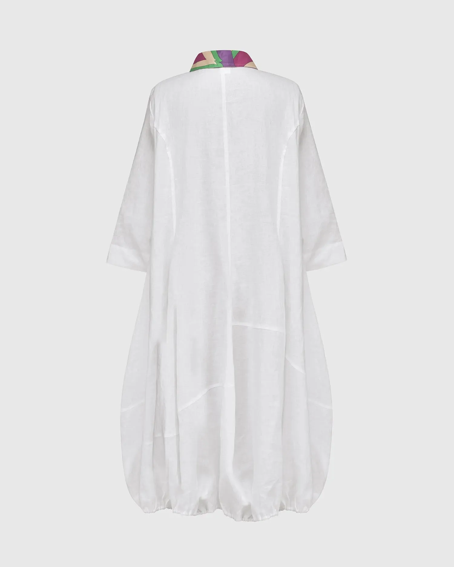 Island Linen Wonderful Dress, White
