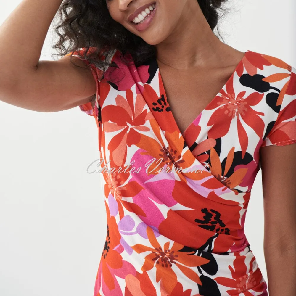 Joseph Ribkoff Floral Wrap Style Dress – Style 222057